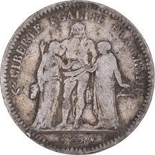 Coin, France, Hercule, 5 Francs, 1848, Strasbourg, VF(20-25), Silver, KM:756.2
