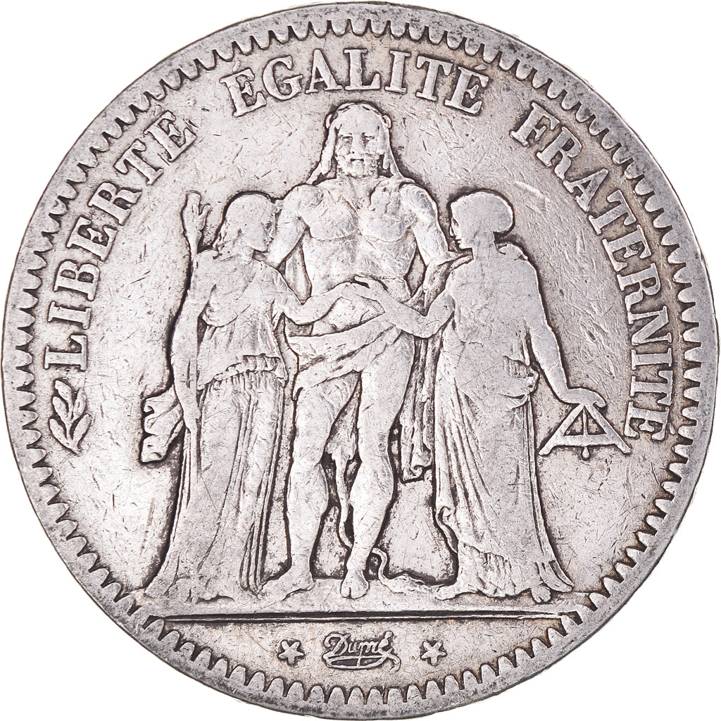 Coin, France, Hercule, 5 Francs, 1849, Strasbourg, VF(20-25), Silver, KM:756.2