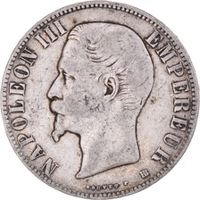 Coin, France, Napoleon III, 5 Francs, 1855, Strasbourg, VF(20-25), Silver