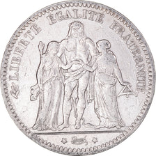 Münze, Frankreich, Hercule, 5 Francs, 1877, Bordeaux, S+, Silber, KM:820.2