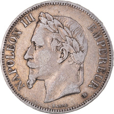 Coin, France, Napoléon III, 5 Francs, 1870, Strasbourg, VF(30-35), Silver