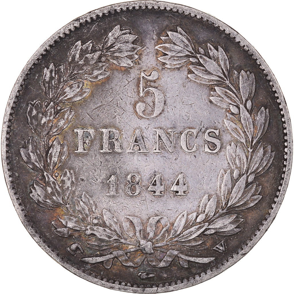 Moneta, Francia, Louis-Philippe, 5 Francs, 1844, Lille, BB, Argento, KM:749.13