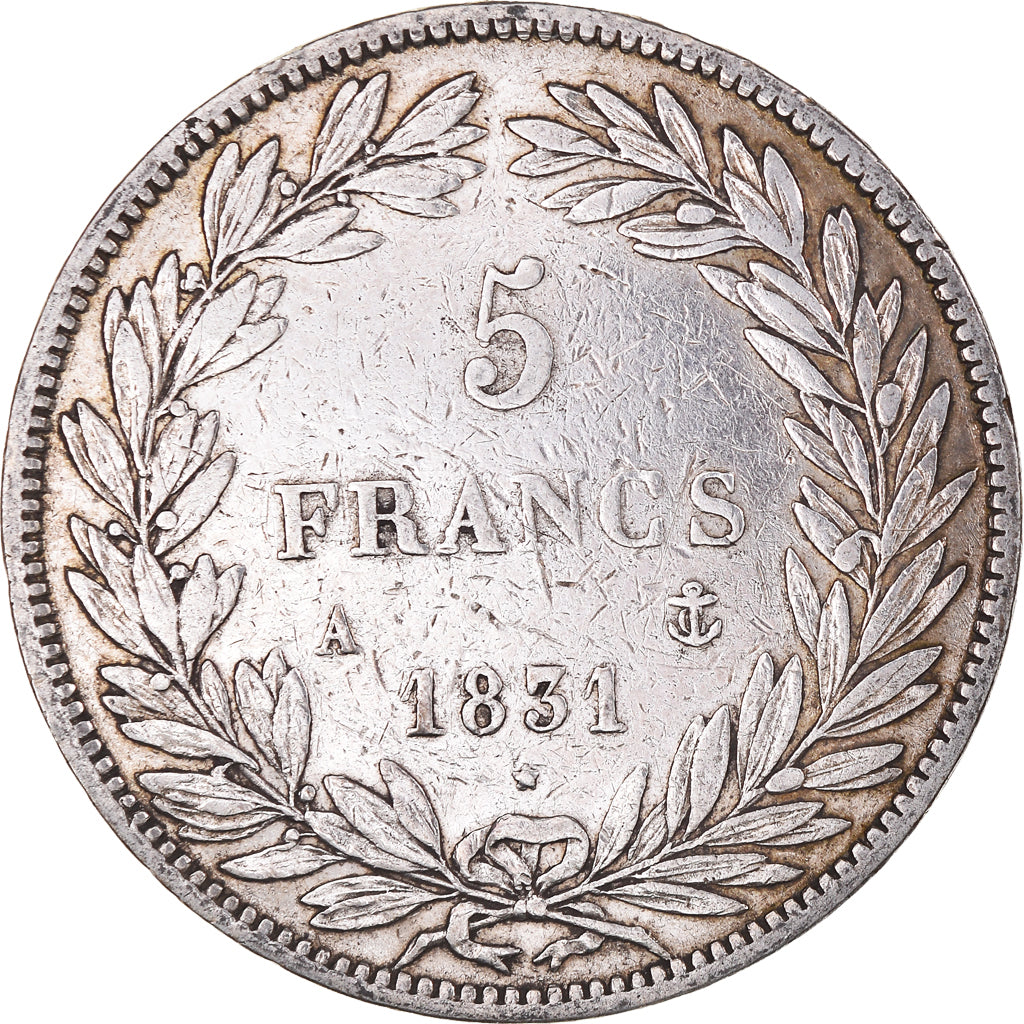 Coin, France, Louis-Philippe, 5 Francs, 1831, Paris, VF(20-25), Silver
