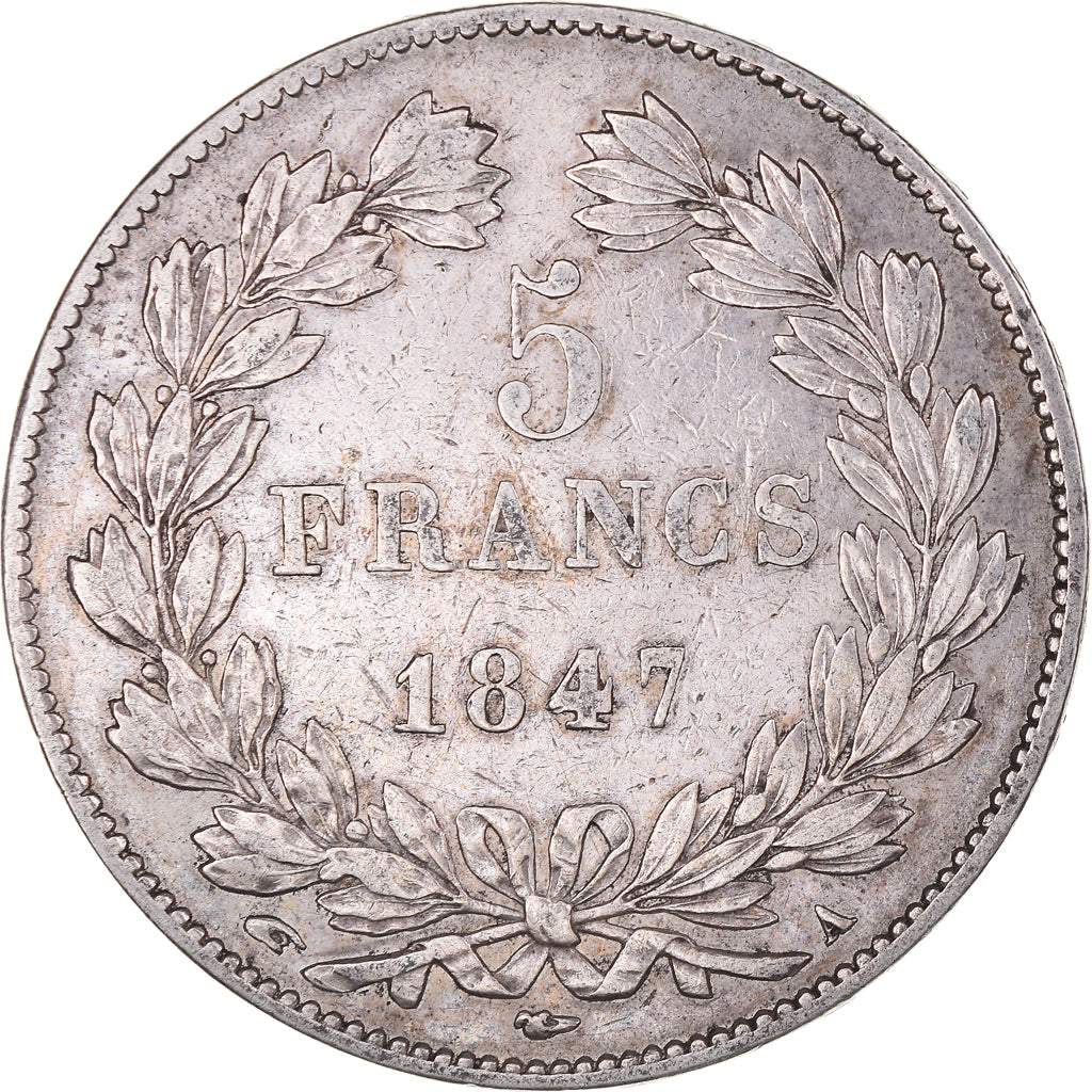 Monnaie, France, Louis-Philippe, 5 Francs, 1847, Paris, TTB, Argent