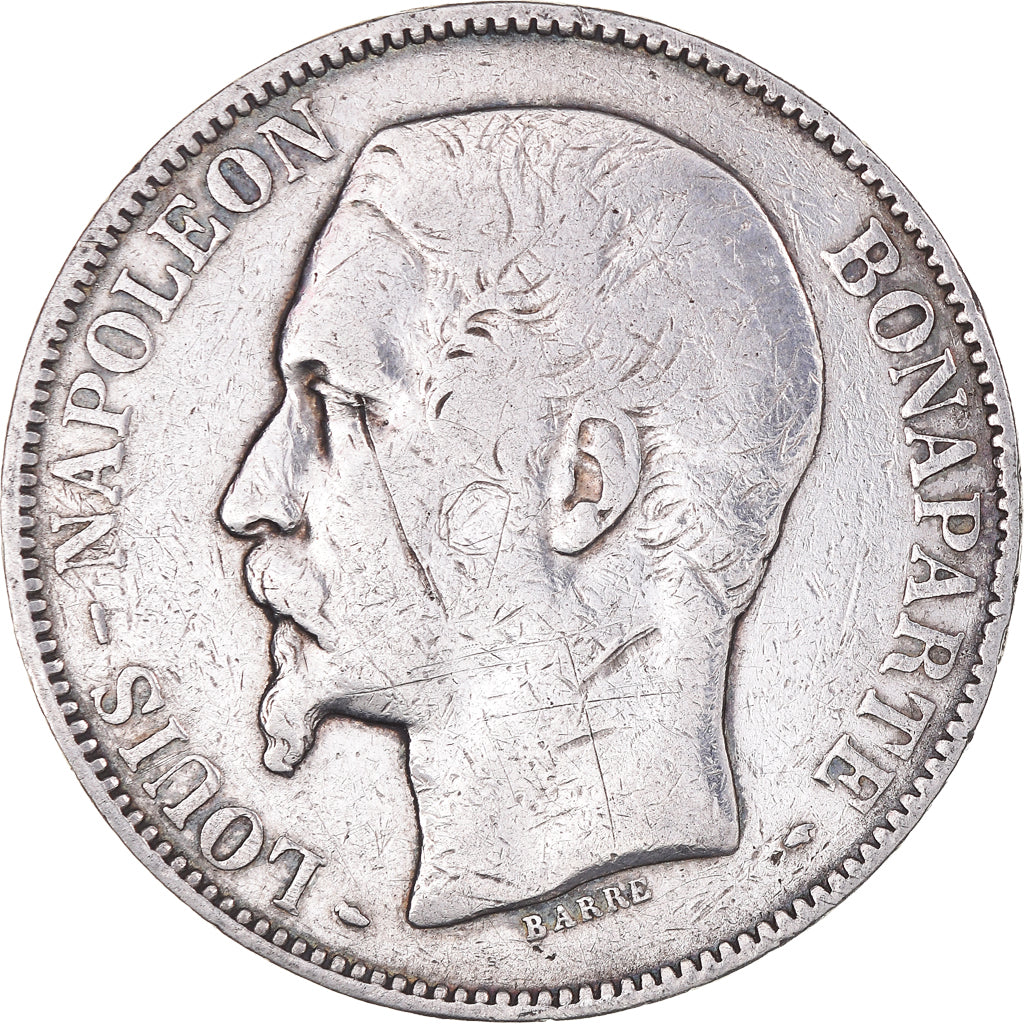 Moneta, Francia, Napoléon III, 5 Francs, 1852, Paris, MB, Argento, KM:773.1