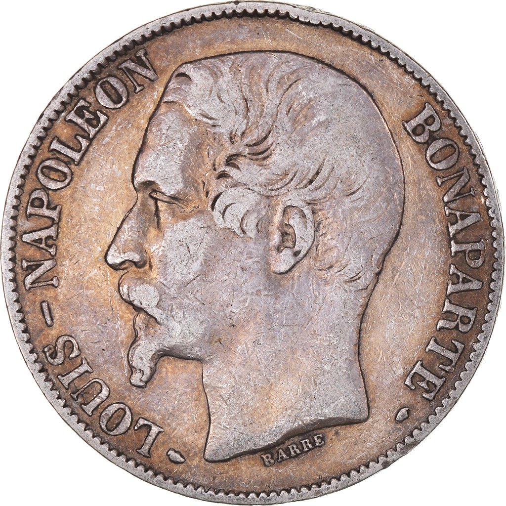 Moeda, França, Napoléon III, 5 Francs, 1852, Paris, VF(30-35), Prata