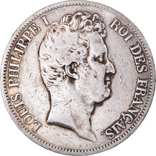 Coin, France, Louis-Philippe, 5 Francs, 1830, Lille, VF(20-25), Silver