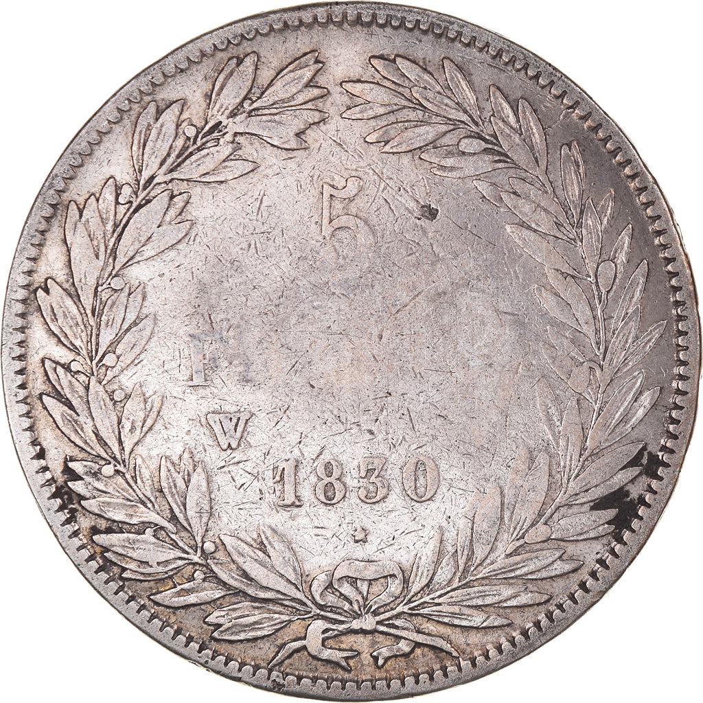 Coin, France, Louis-Philippe, 5 Francs, 1830, Lille, VF(20-25), Silver