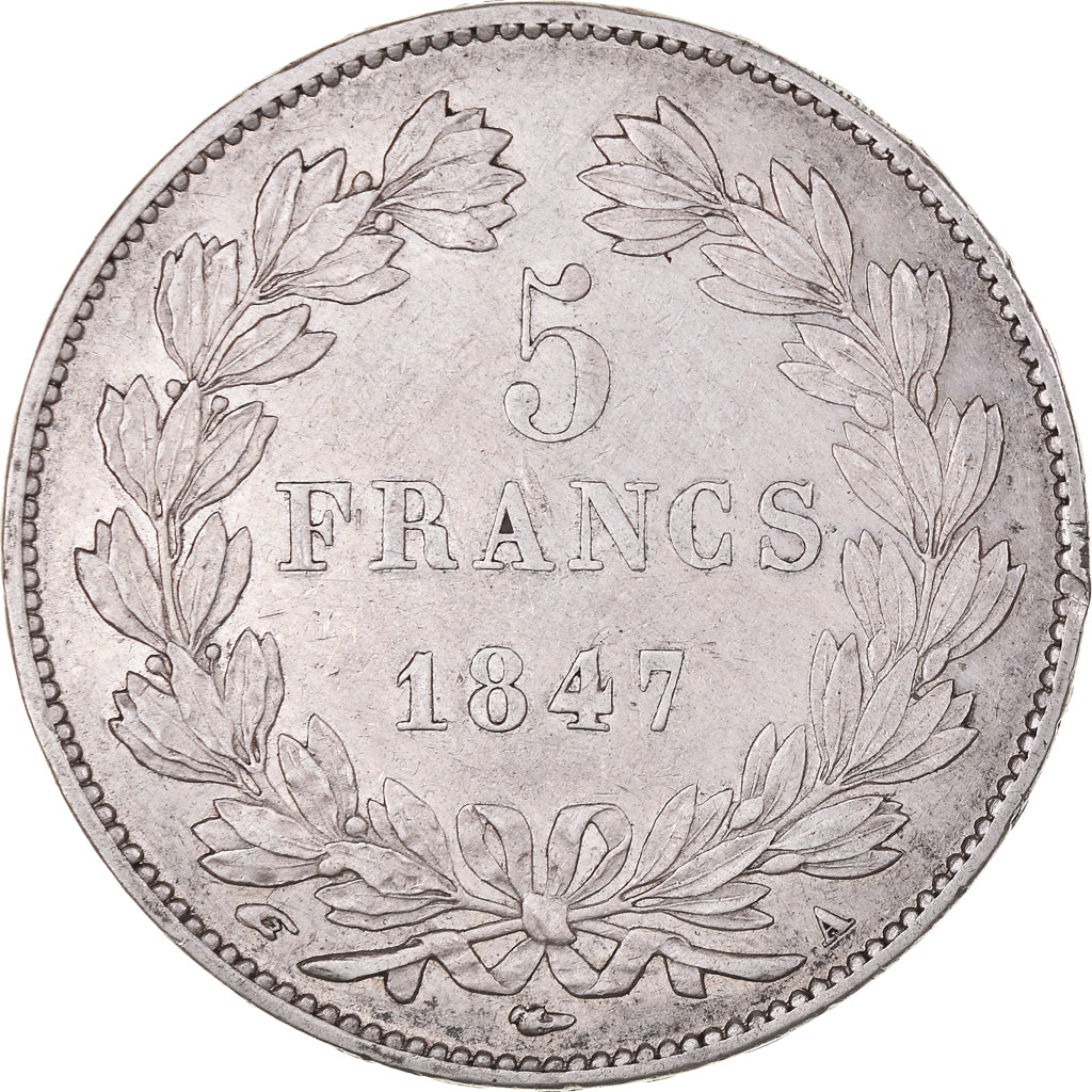 Monnaie, France, Louis-Philippe, 5 Francs, 1847, Paris, TTB, Argent