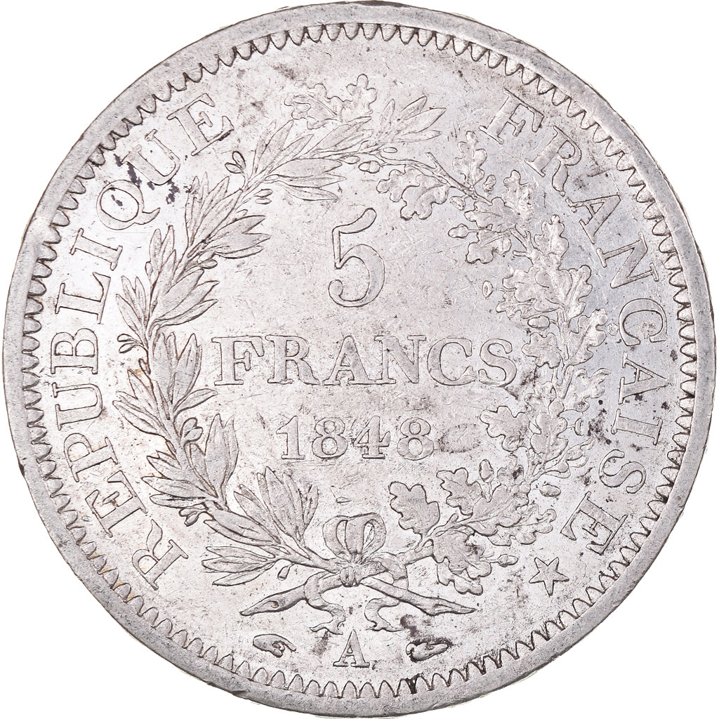 Coin, France, Hercule, 5 Francs, 1848, Paris, EF(40-45), Silver, KM:756.1