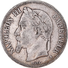 Moneta, Francja, Napoleon III, 5 Francs, 1869, Paris, VF(20-25), Srebro