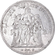 Coin, France, Hercule, 5 Francs, 1877, Paris, VF(30-35), Silver, KM:820.1