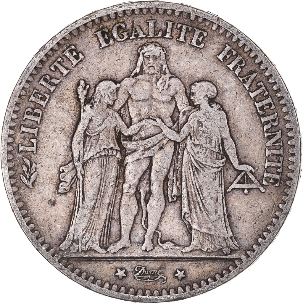 Coin, France, Hercule, 5 Francs, 1877, Paris, EF(40-45), Silver, KM:820.1