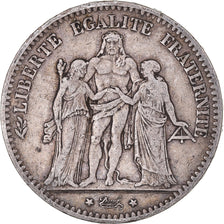 Coin, France, Hercule, 5 Francs, 1877, Paris, EF(40-45), Silver, KM:820.1