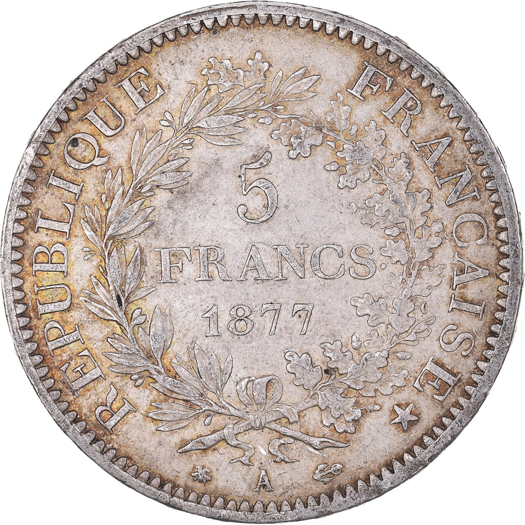 Monnaie, France, Hercule, 5 Francs, 1877, Paris, TTB, Argent, Gadoury:745a