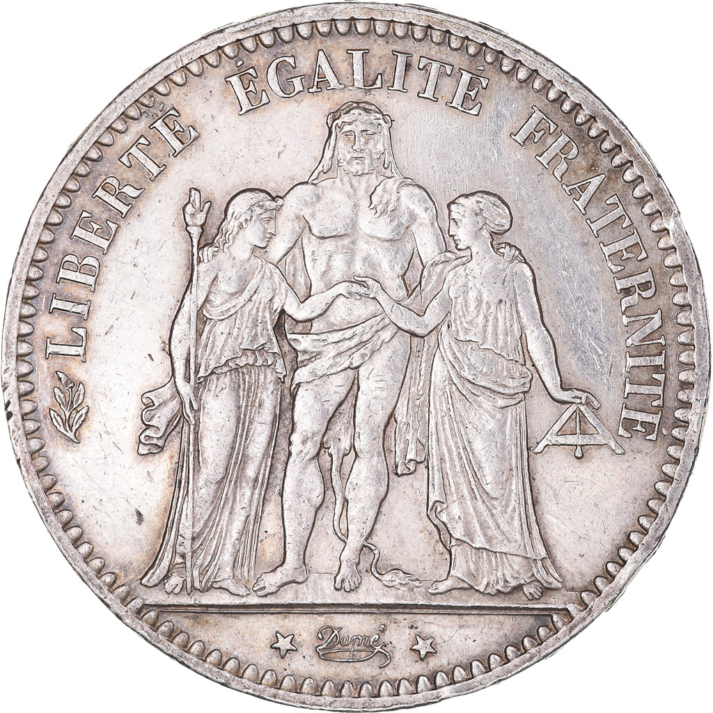 Coin, France, Hercule, 5 Francs, 1877, Paris, AU(50-53), Silver, KM:820.1