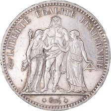 Coin, France, Hercule, 5 Francs, 1877, Paris, AU(50-53), Silver, KM:820.1