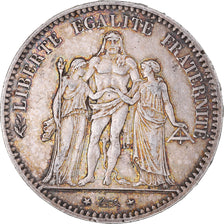 Coin, France, Hercule, 5 Francs, 1877, Paris, AU(50-53), Silver, KM:820.1