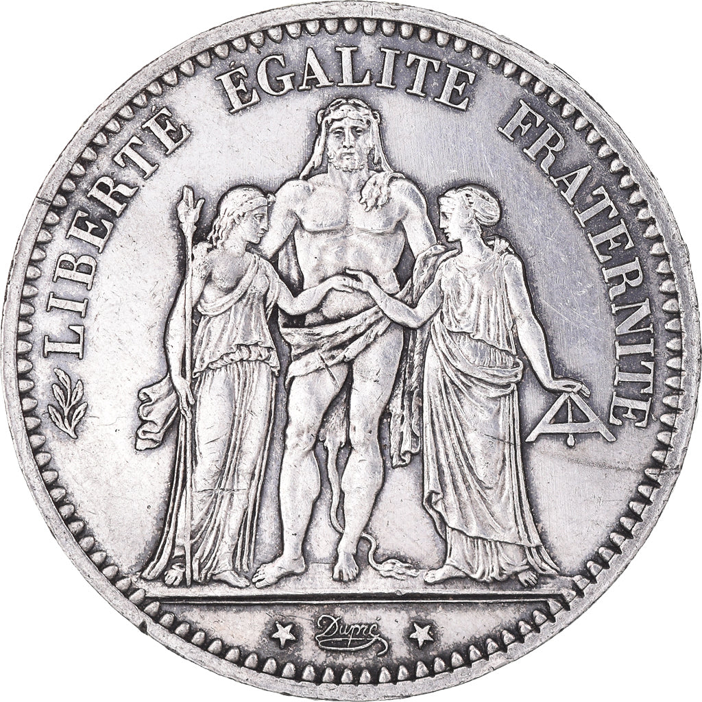 Coin, France, Hercule, 5 Francs, 1874, Paris, AU(50-53), Silver, KM:820.1