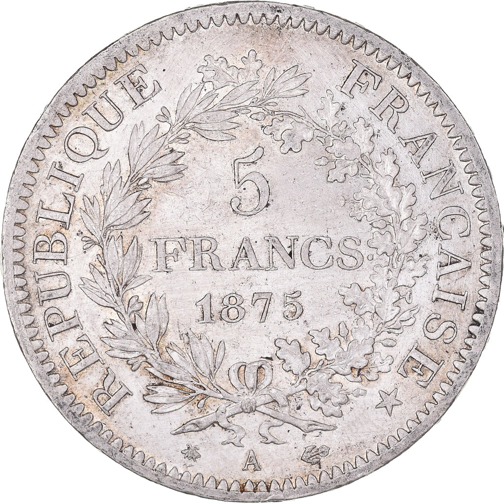 Coin, France, Hercule, 5 Francs, 1875, Paris, EF(40-45), Silver, KM:820.1