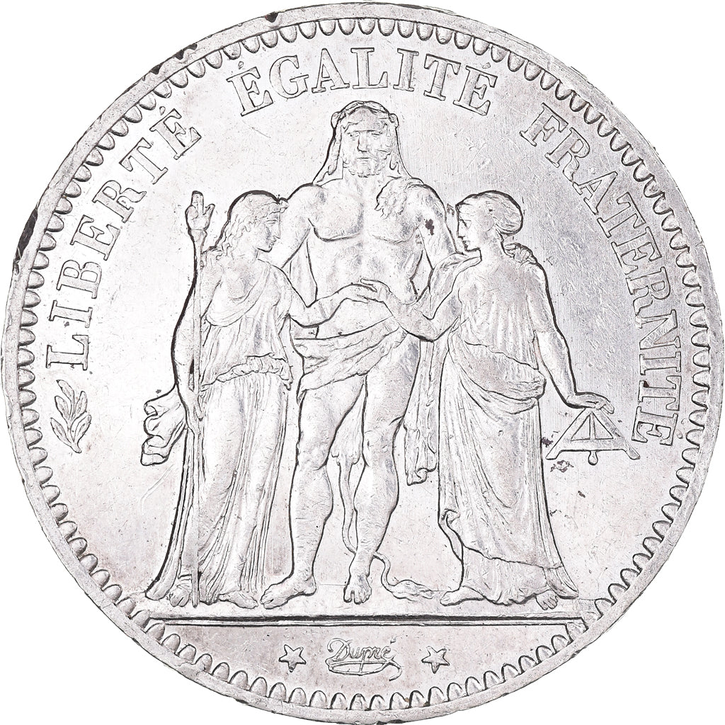 Moneta, Francia, Hercule, 5 Francs, 1875, Paris, BB, Argento, KM:820.1
