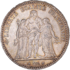Moneta, Francia, Hercule, 5 Francs, 1876, Paris, BB, Argento, KM:820.1