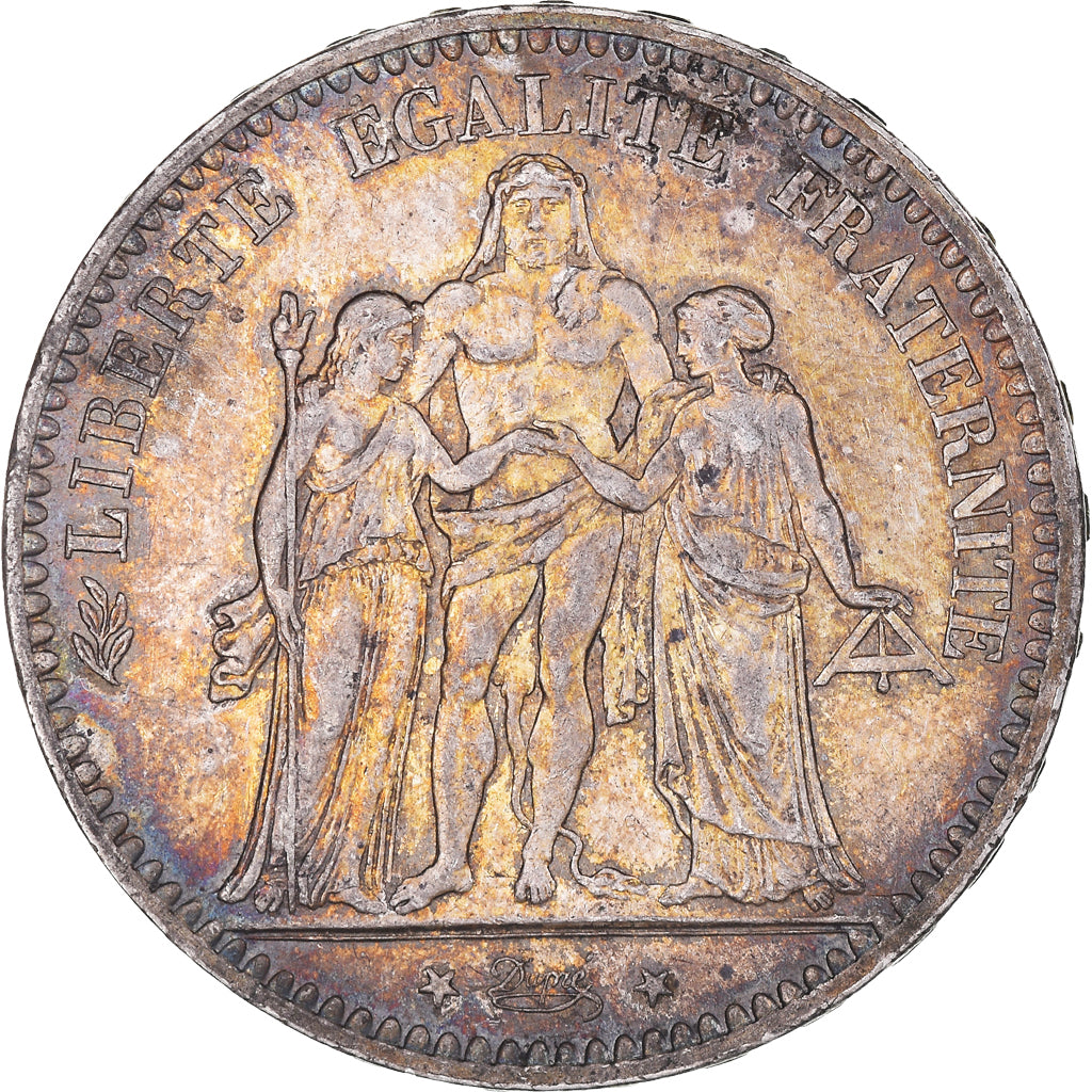 Coin, France, Hercule, 5 Francs, 1876, Paris, EF(40-45), Silver, KM:820.1