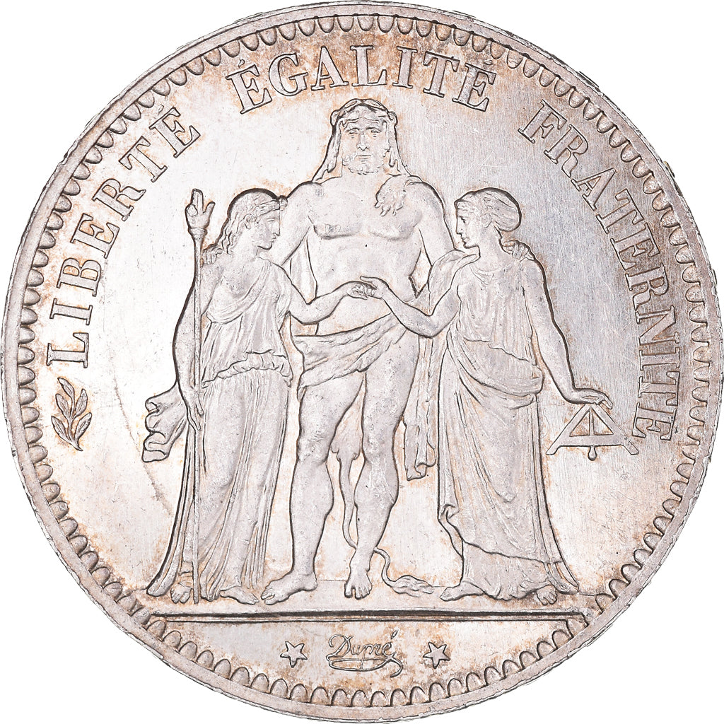 Coin, France, Hercule, 5 Francs, 1876, Paris, MS(60-62), Silver, KM:820.1