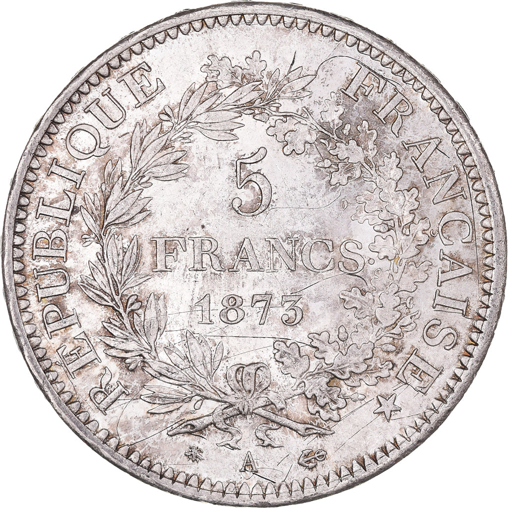 Coin, France, Hercule, 5 Francs, 1873, Paris, AU(55-58), Silver, KM:820.1
