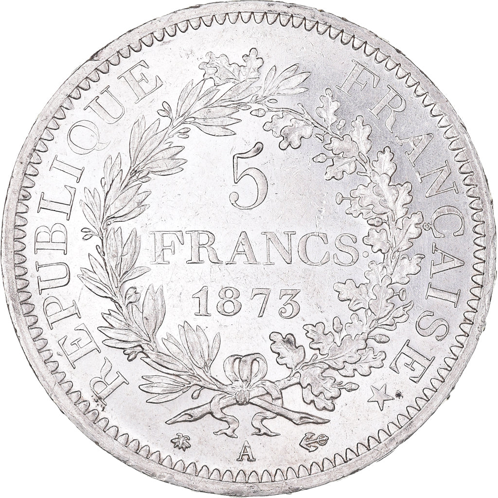 Coin, France, Hercule, 5 Francs, 1873, Paris, AU(55-58), Silver, KM:820.1