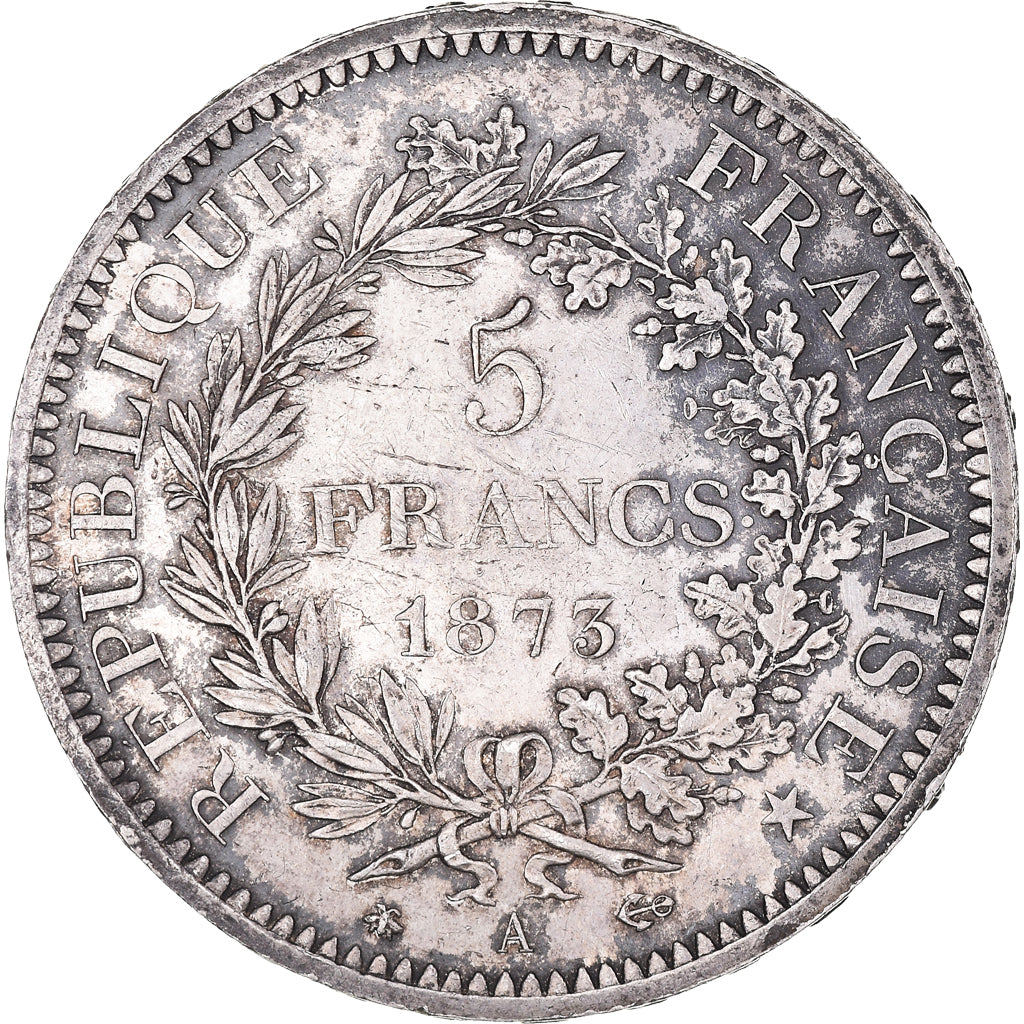 Coin, France, Hercule, 5 Francs, 1873, Paris, AU(50-53), Silver, KM:820.1