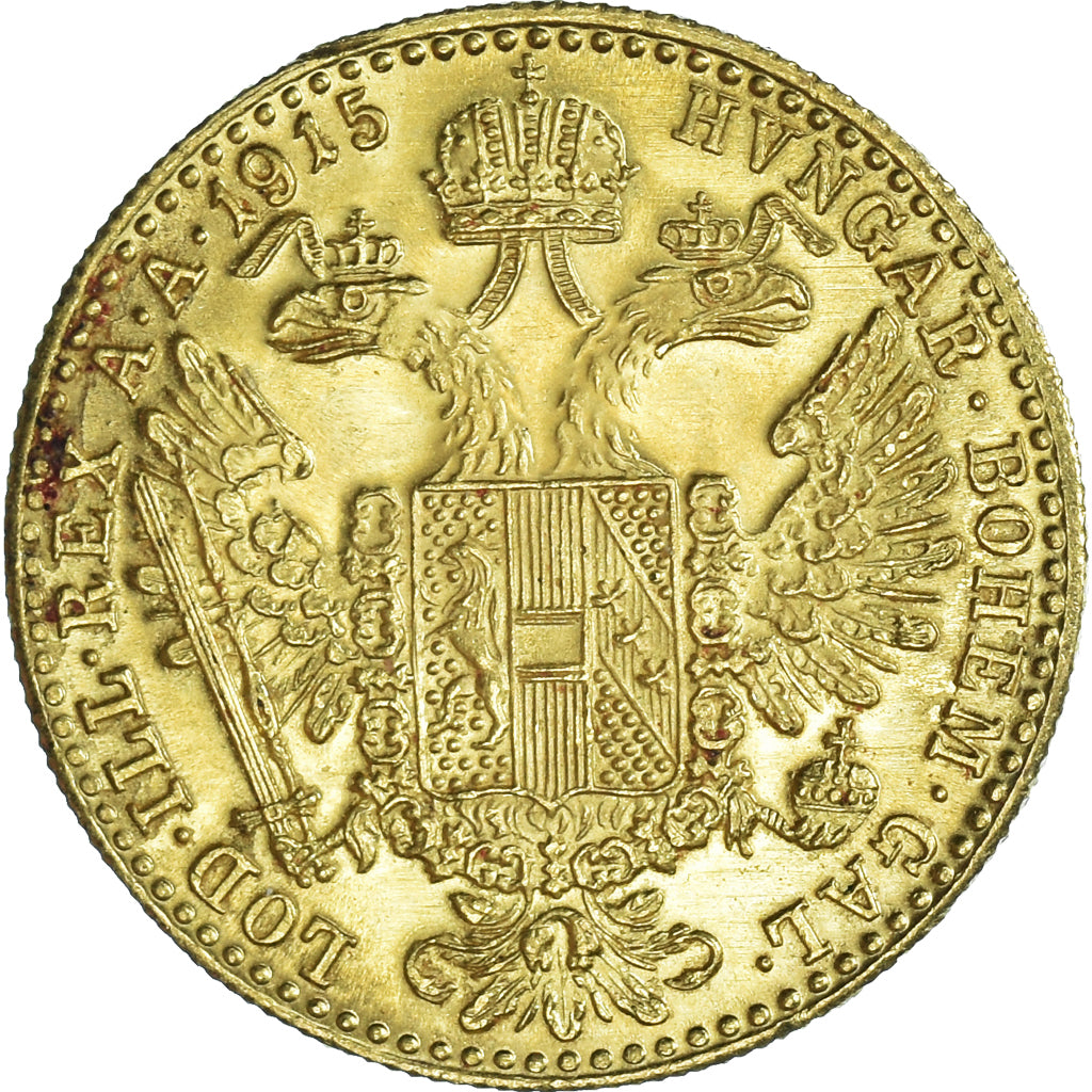 Coin, Austria, Franz Joseph I, Ducat, 1915, Restrike, MS(60-62), Gold, KM:2267