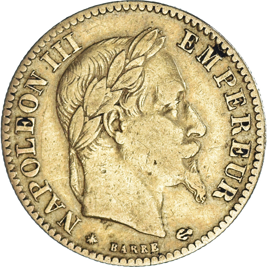 Coin, France, Napoleon III, 10 Francs, 1864, Paris, VF(30-35), Gold, KM:800.1