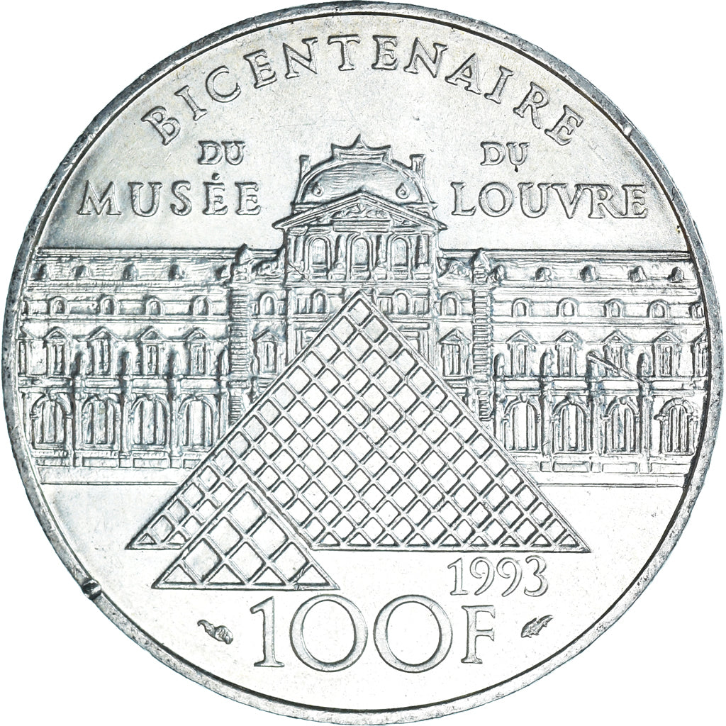 Coin, France, Liberté guidant le peuple, 100 Francs, 1993, MS(60-62), Silver