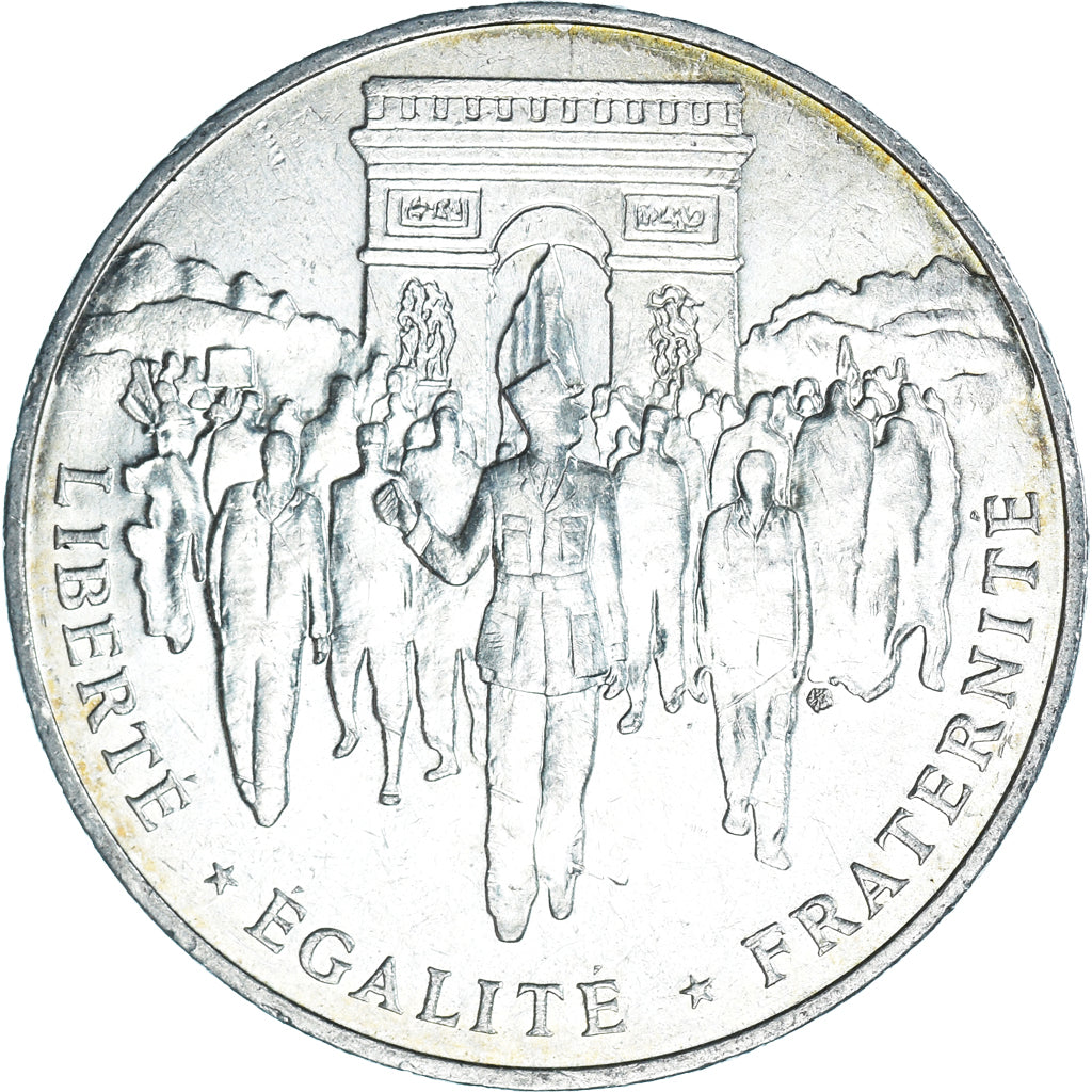 Coin, France, Libération de Paris, 100 Francs, 1994, AU(55-58), Silver