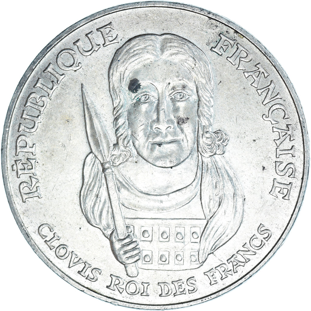 Coin, France, Clovis, 100 Francs, 1996, AU(50-53), Silver, KM:1180, Gadoury:953