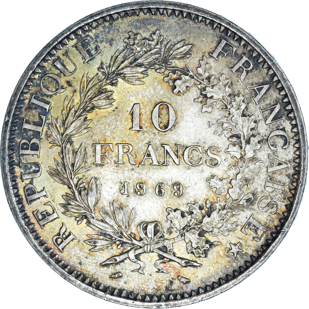 Coin, France, Hercule, 10 Francs, 1969, Paris, AU(55-58), Silver, KM:932