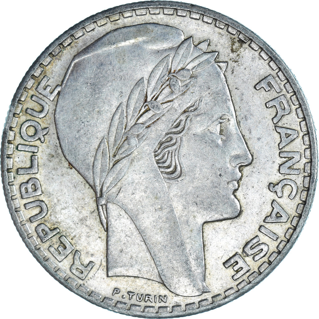 Coin, France, Turin, 20 Francs, 1937, Paris, EF(40-45), Silver, KM:879