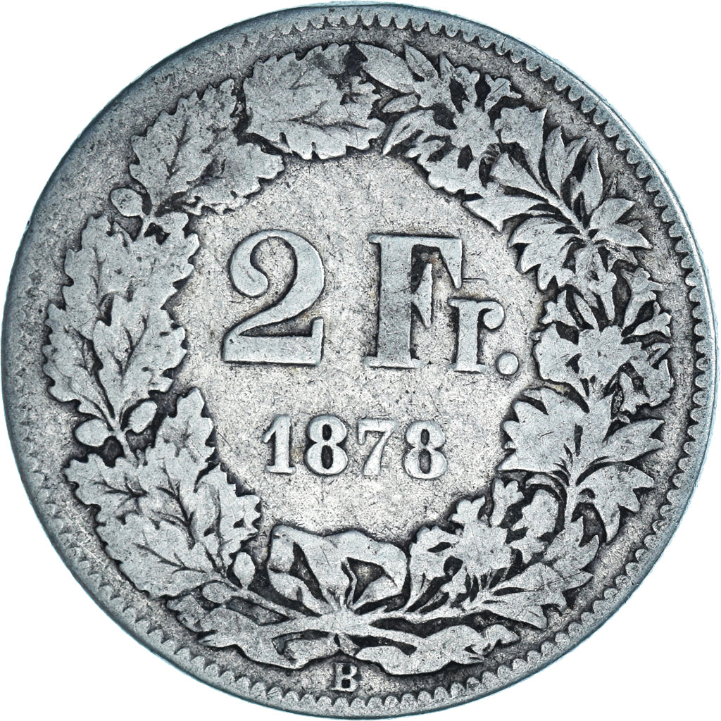 Monnaie, Suisse, 2 Francs, 1878, Bern, TB, Argent, KM:21