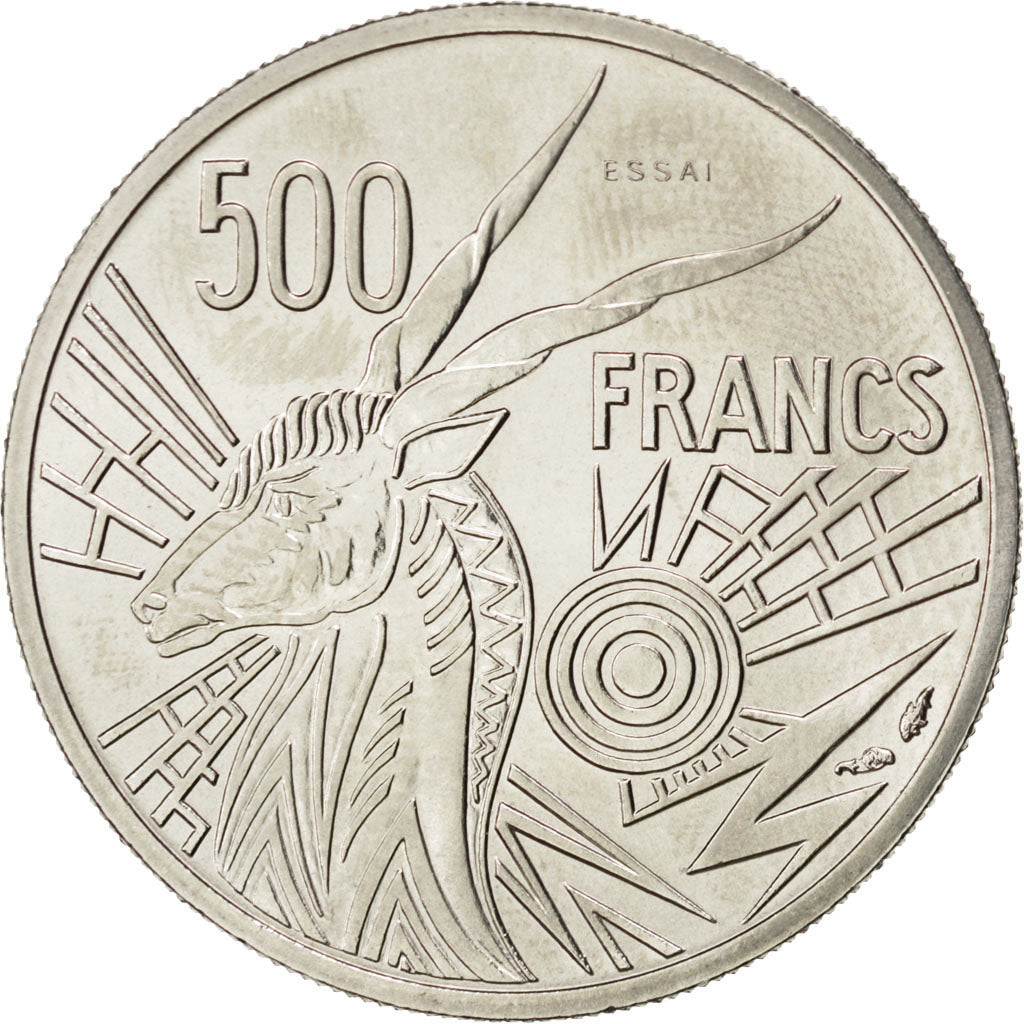 Coin, Central African States, 500 Francs, 1976, Paris, MS(63), Nickel, KM:E9
