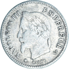 Moneta, Francia, Napoleon III, 20 Centimes, 1867, Paris, B+, Argento, KM:808.1