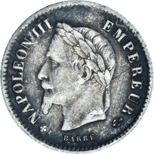 Coin, France, Napoleon III, 20 Centimes, 1867, Strasbourg, VF(30-35), Silver