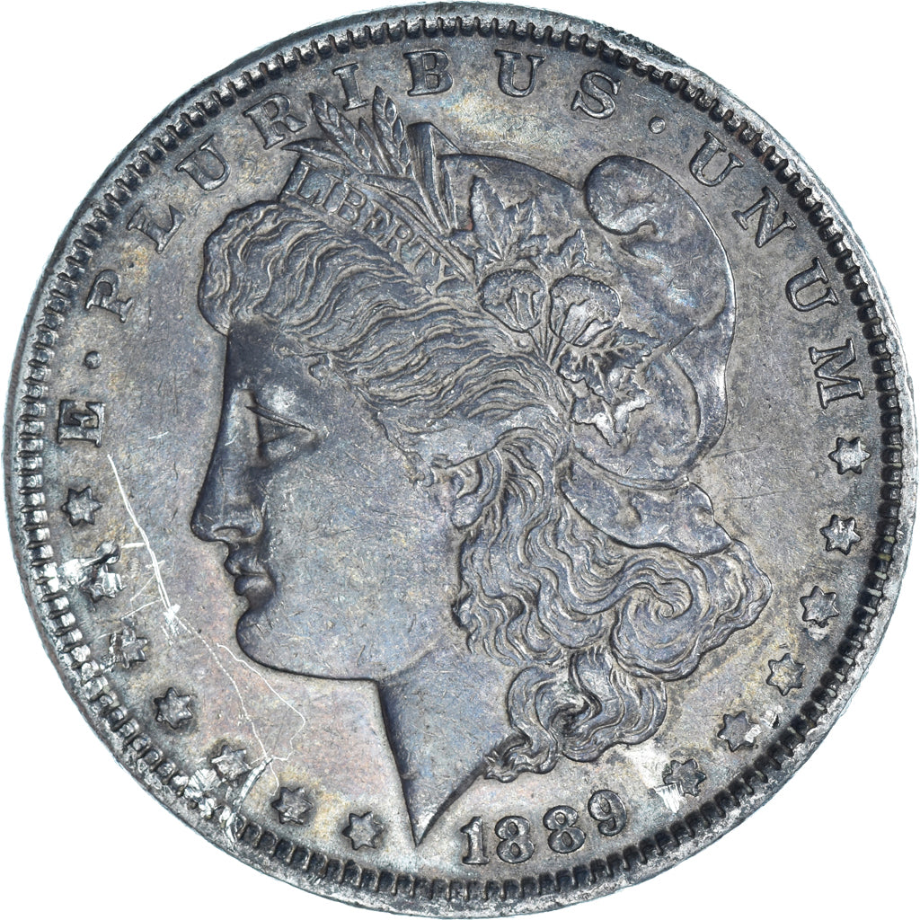 Coin, United States, Morgan Dollar, Dollar, 1889, U.S. Mint, Philadelphia