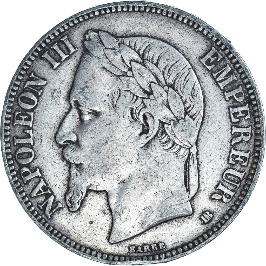 Coin, France, Napoleon III, 5 Francs, 1868, Strasbourg, VF(20-25), Silver