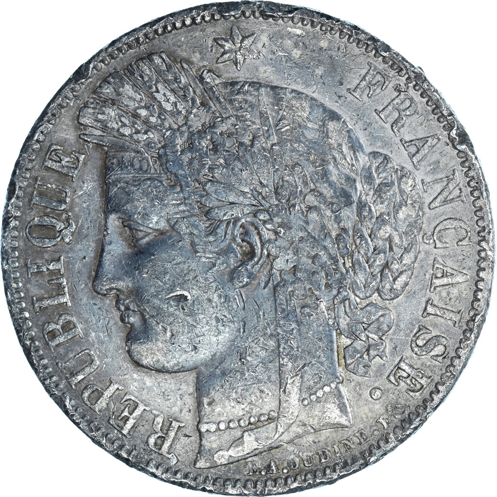 Coin, France, Cérès, 5 Francs, 1849, Paris, VF(20-25), Silver, KM:761.1