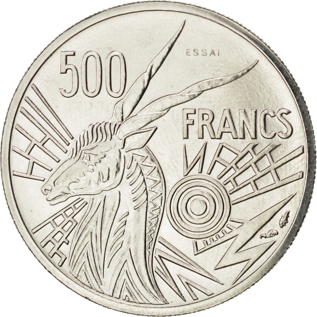 CENTRAL AFRICAN STATES, 500 Francs, 1976, Paris, KM #E9, MS(63), Nickel, 9.14
