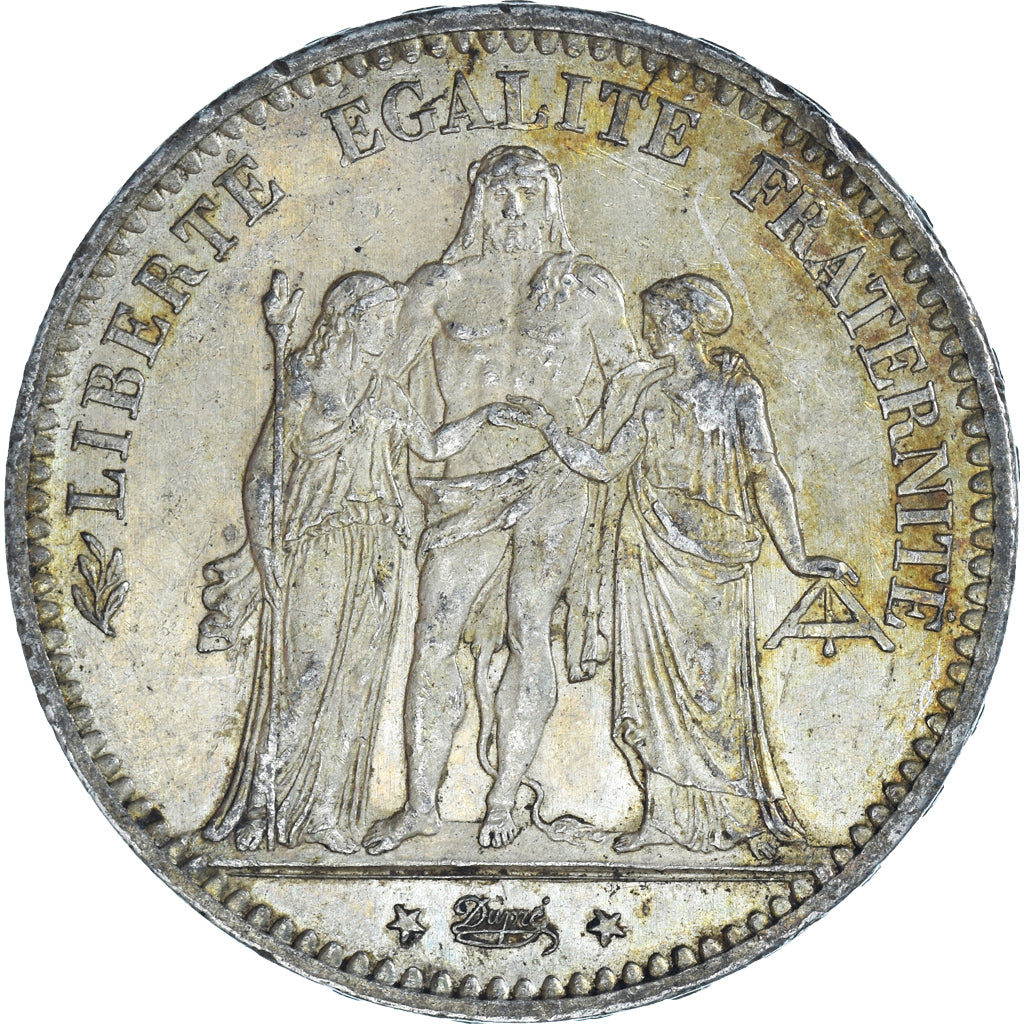 Moneta, Francia, Hercule, 5 Francs, 1877, Paris, BB+, Argento, KM:820.1