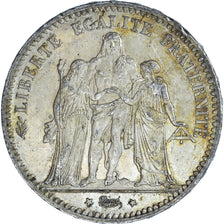Moneta, Francia, Hercule, 5 Francs, 1877, Paris, BB+, Argento, KM:820.1