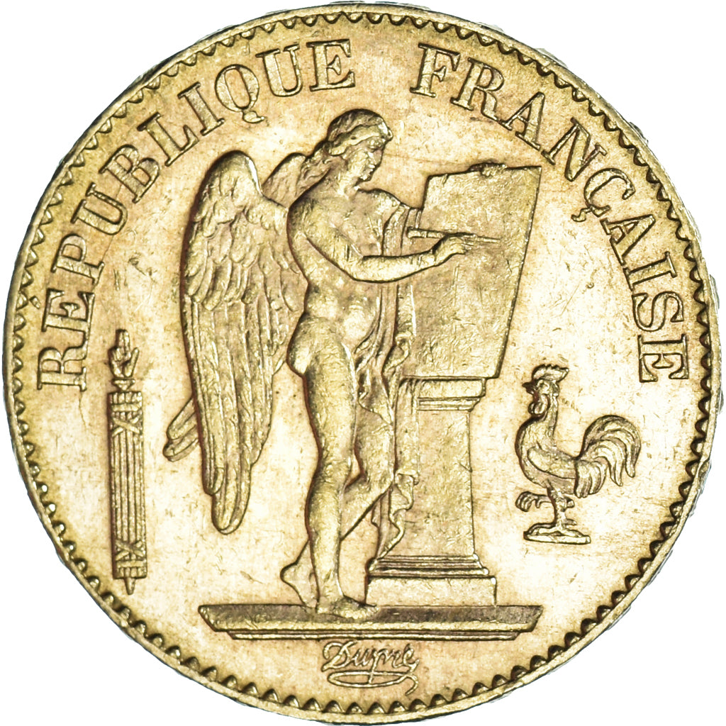 Munten, Frankrijk, Génie, 20 Francs, 1889, Paris, PR, Goud, KM:825