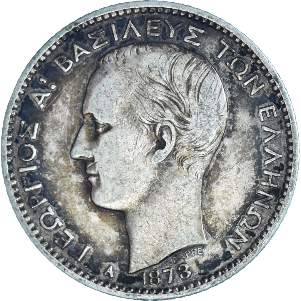 Moneta, Grecia, George I, Drachma, 1873, Paris, BB, Argento, KM:38